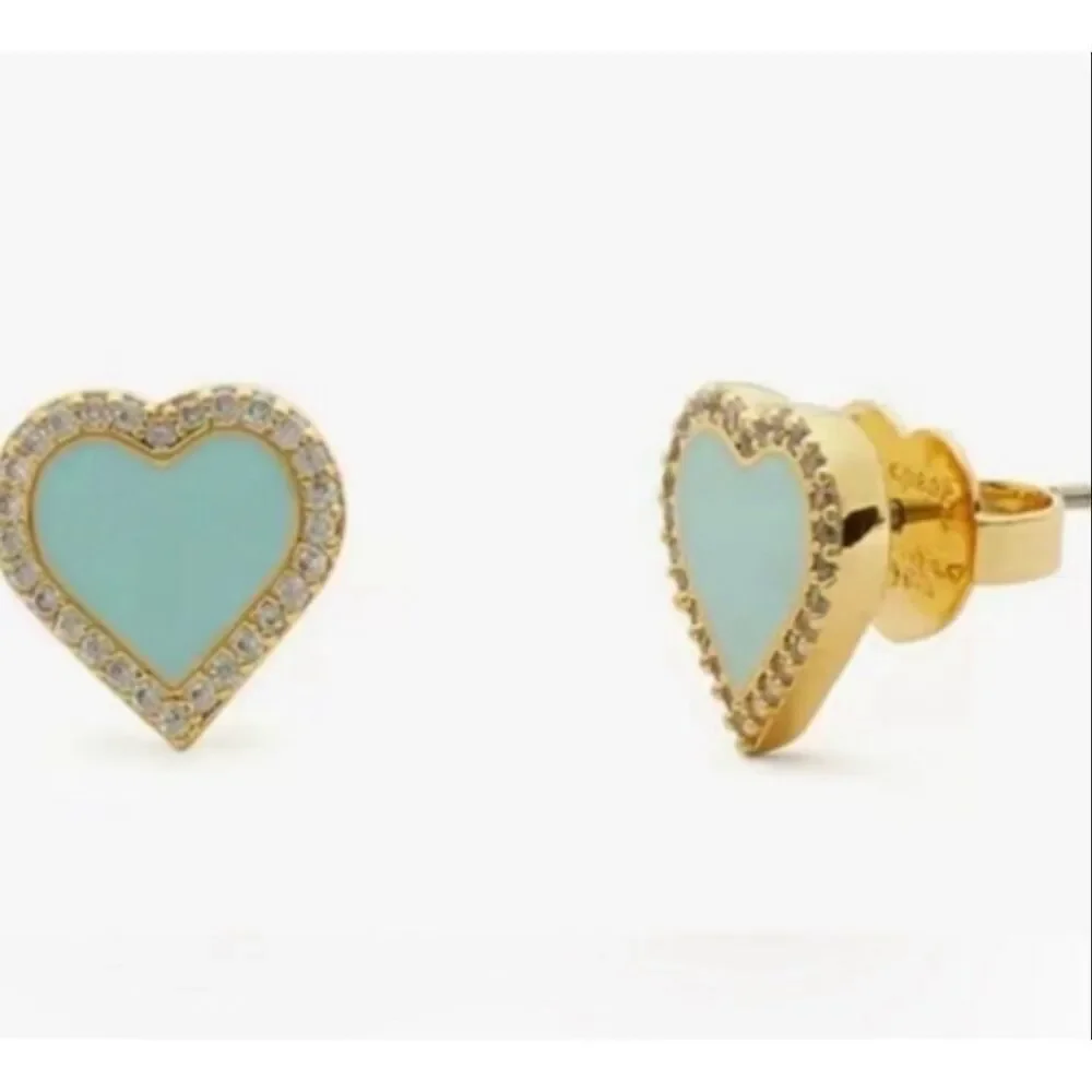 Kate Spade NEW earrings - Take Heart earrings Tiffany blue